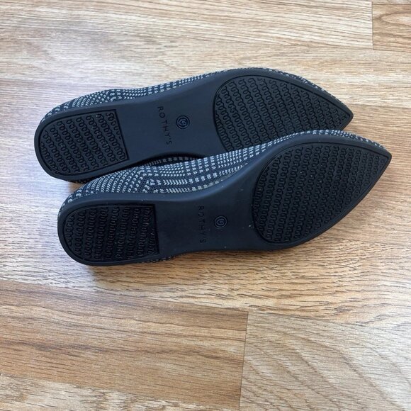 Rothy's The Point Limited Edition Flats in Glen Plaid Size 7.5 Grey Pointed Toe - Picture 7 of 8